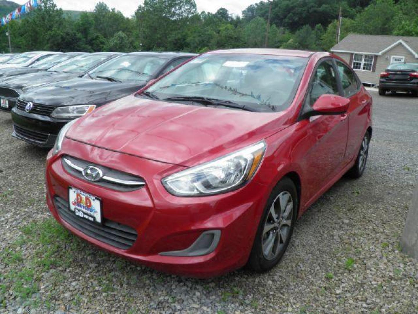 2017 Red Hyundai Accent Value Edition (KMHCT4AEXHU) with an 1.6L I4 engine, AT transmission, located at 19521 New George's Creek Rd SW, Barton, MD, 21521, (301) 463-2404, 39.524323, -79.017906 - Photo#0