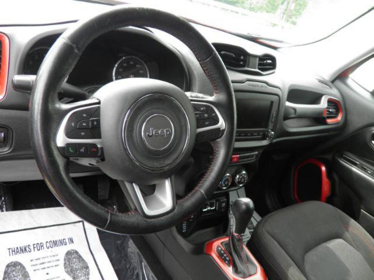 2017 RED Jeep Renegade Trailhawk 4x4 (ZACCJBCB8HP) with an 2.4L L4 engine, AT transmission, located at 15520 McMullen Hwy SW, Belair, MD, 21502, (301) 729-3700, 39.581375, -78.846451 - Photo#2
