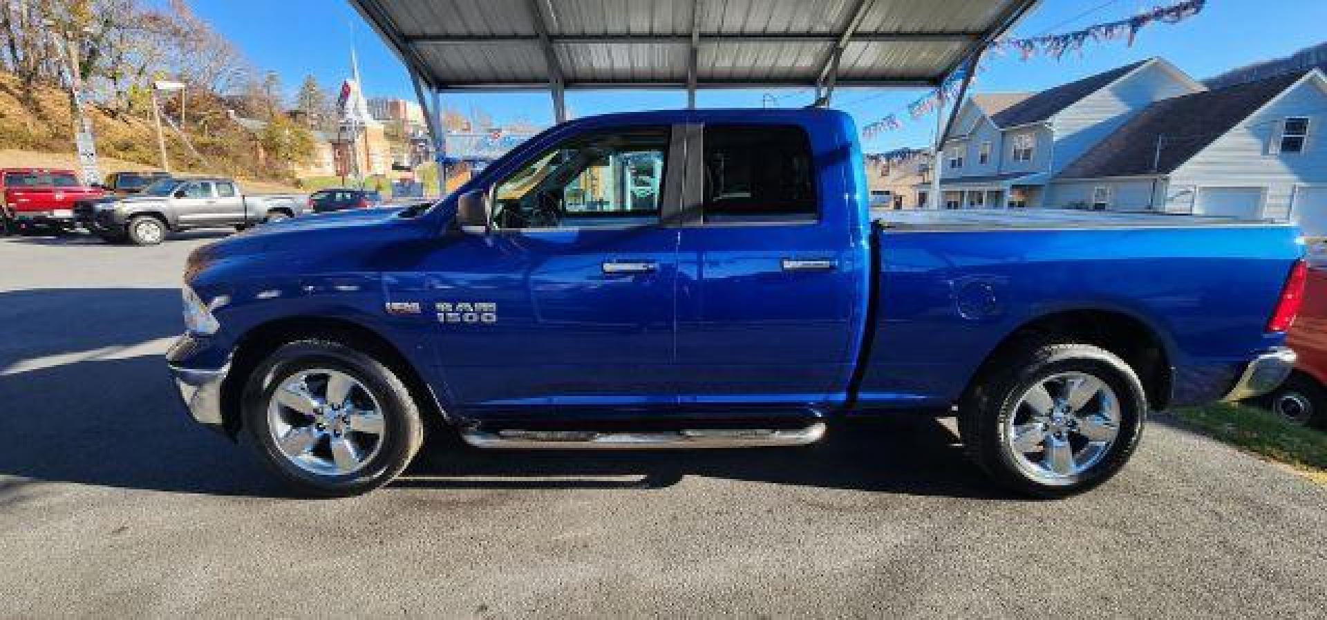 2017 Blue /Diesel Gray/Black Ram 1500 Big Horn Quad Cab 4x4 6'4 Box (1C6RR7GT2HS) with an 5.7L V8 engine, AT transmission, located at 15520 McMullen Hwy SW, Belair, MD, 21502, (301) 729-3700, 39.581375, -78.846451 - Photo#3