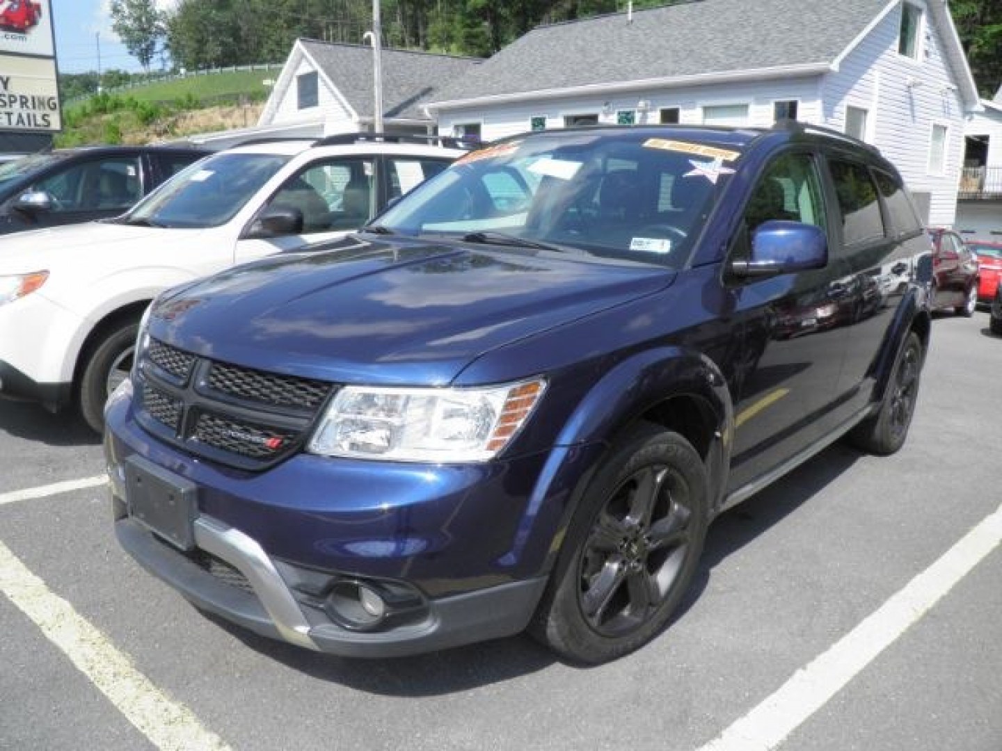 2018 BLUE /Black Dodge Journey Crossroad AWD (3C4PDDGG3JT) with an 3.6L V6 engine, AT transmission, located at 15520 McMullen Hwy SW, Belair, MD, 21502, (301) 729-3700, 39.581375, -78.846451- Photo#0