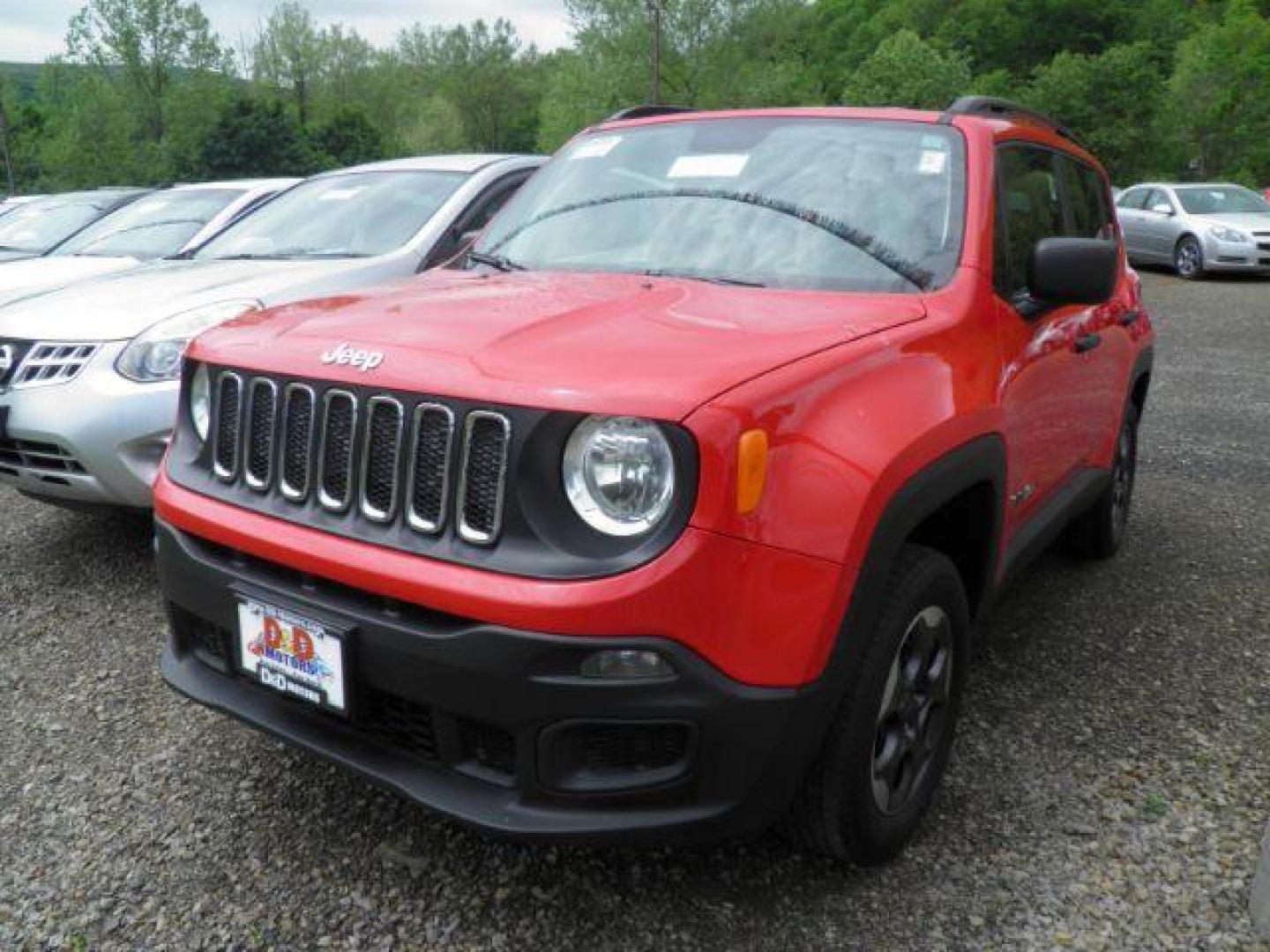 2018 RED Jeep Renegade Sport 4x4 (ZACCJBAB9JP) with an 2.4L L4 engine, located at 19521 New George's Creek Rd SW, Barton, MD, 21521, (301) 463-2404, 39.524323, -79.017906 - Photo#0