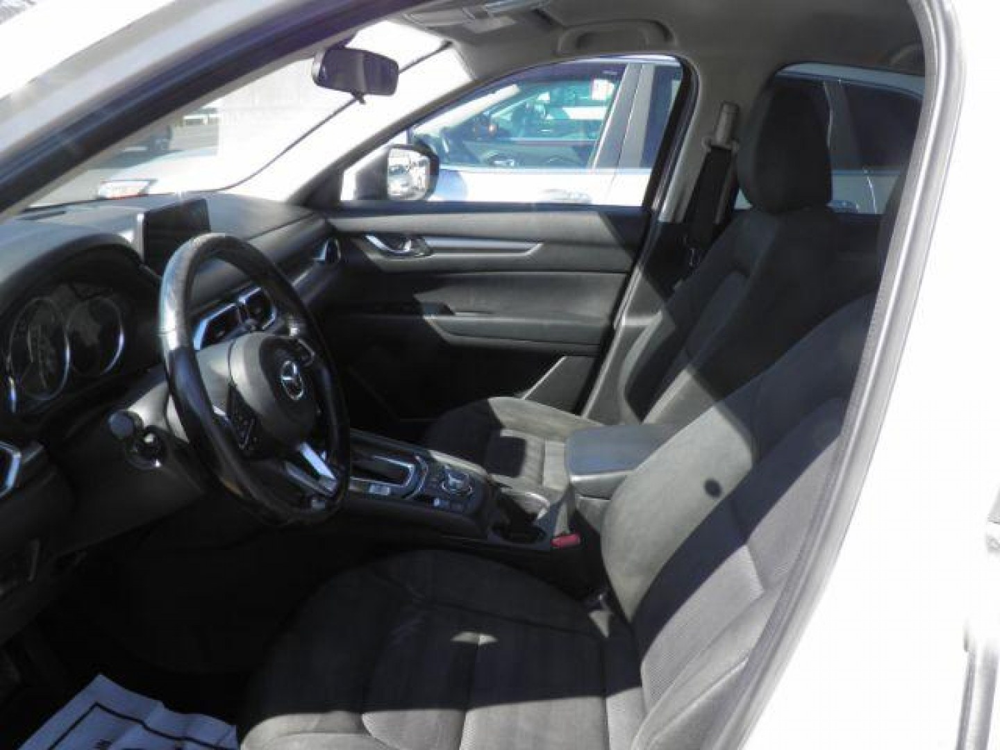 2018 WHITE Mazda CX-5 Sport (JM3KFBBM9J0) with an 2.5 L4 engine, CVT transmission, located at 15520 McMullen Hwy SW, Belair, MD, 21502, (301) 729-3700, 39.581375, -78.846451 - Photo#1