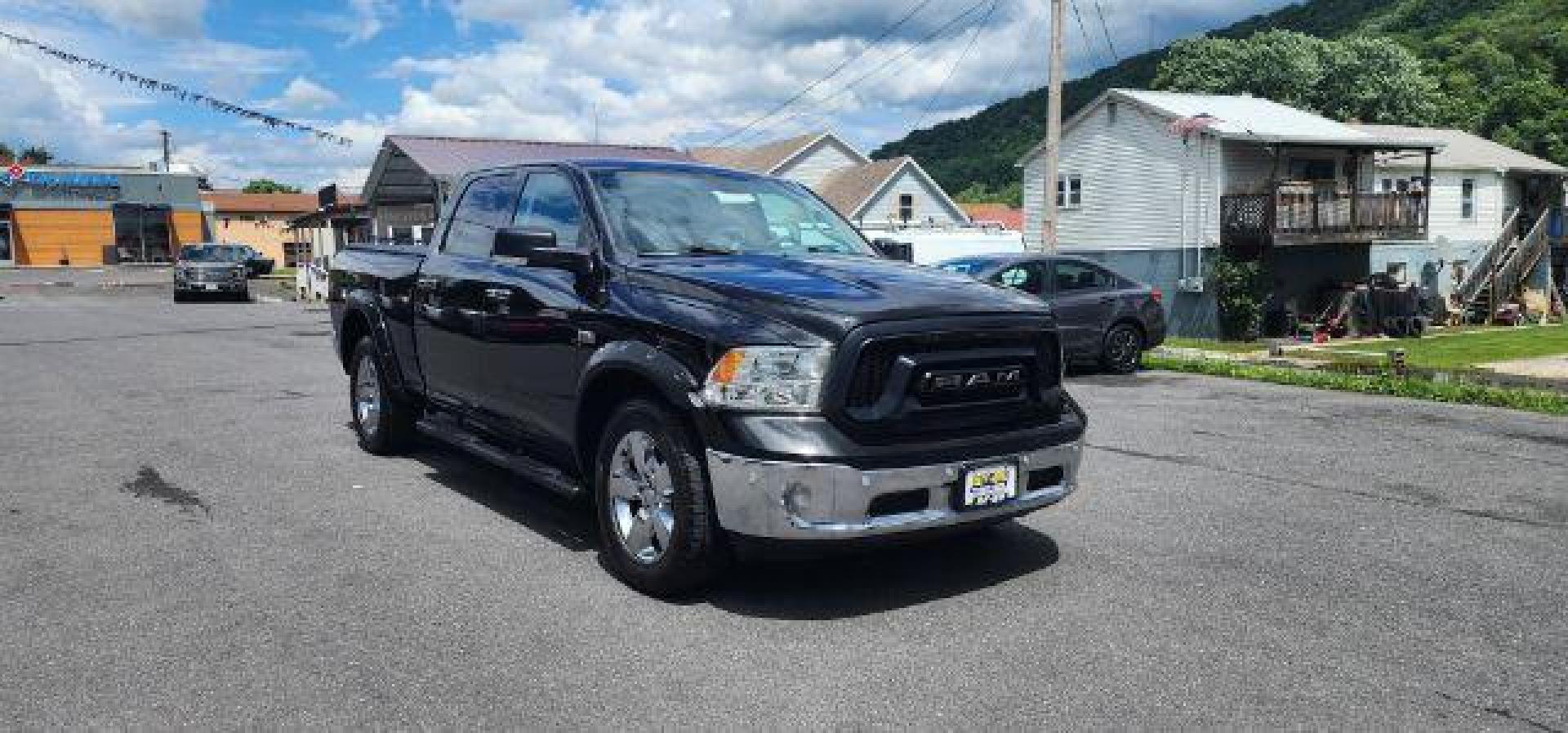 2018 BLACK /Diesel Gray/Black Ram 1500 Big Horn Crew Cab 4x4 6'4 Box (1C6RR7TTXJS) with an 5.7 V8 engine, AT transmission, located at 15520 McMullen Hwy SW, Belair, MD, 21502, (301) 729-3700, 39.581375, -78.846451 - Photo#0