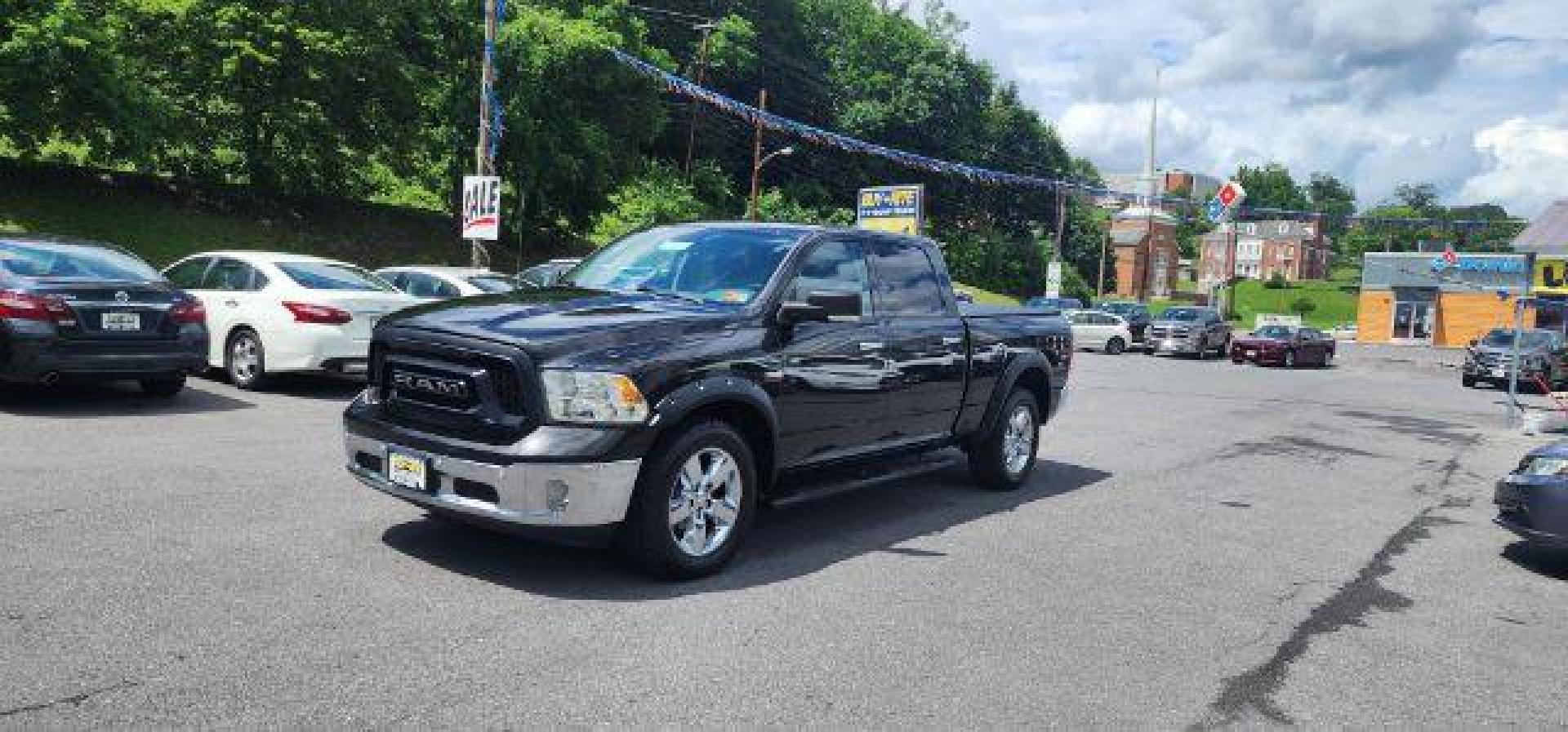 2018 BLACK /Diesel Gray/Black Ram 1500 Big Horn Crew Cab 4x4 6'4 Box (1C6RR7TTXJS) with an 5.7 V8 engine, AT transmission, located at 15520 McMullen Hwy SW, Belair, MD, 21502, (301) 729-3700, 39.581375, -78.846451 - Photo#2