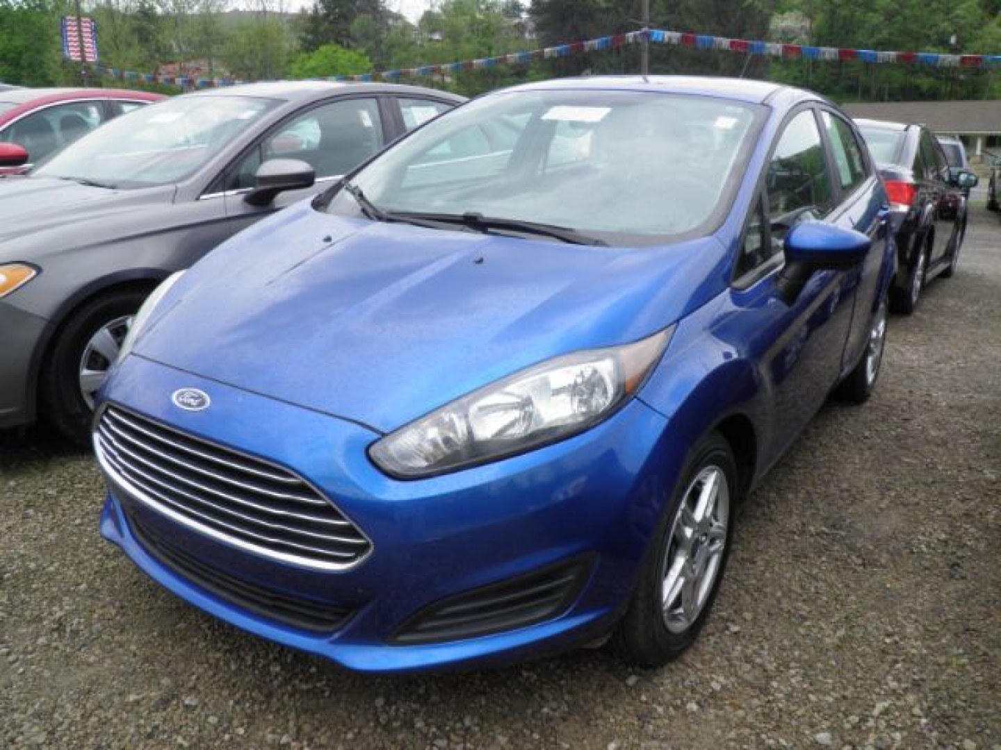 2019 Blue Ford Fiesta SE Hatchback (3FADP4EJ0KM) with an 1.6L I4 engine, AT transmission, located at 15520 McMullen Hwy SW, Belair, MD, 21502, (301) 729-3700, 39.581375, -78.846451- Photo#0