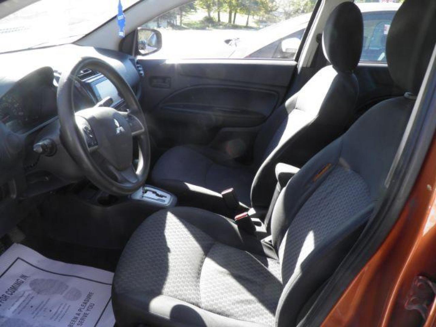 2019 Orange Mitsubishi Mirage ES 5M (ML32A3HJ6KH) with an 1.2L I3 engine, AT transmission, located at 19521 New George's Creek Rd SW, Barton, MD, 21521, (301) 463-2404, 39.524323, -79.017906- Photo#1