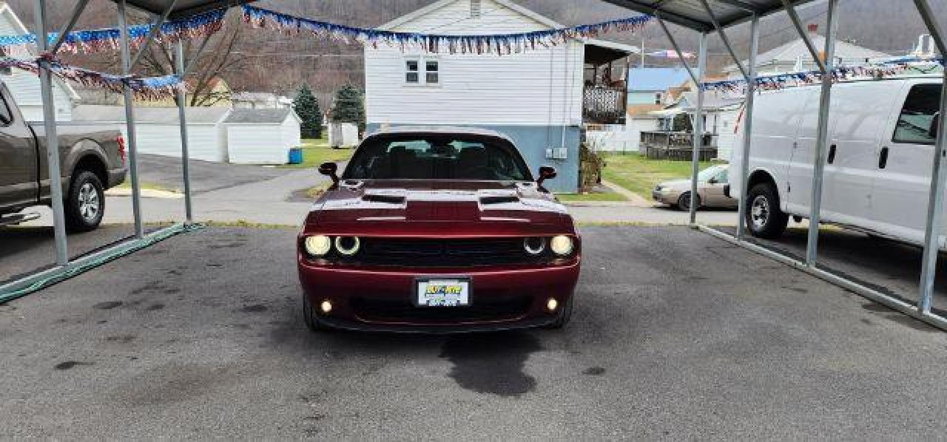 2020 Maroon /Black, cloth Dodge Challenger SXT (2C3CDZAG1LH) with an 3.6L V6 engine, AT transmission, located at 15520 McMullen Hwy SW, Belair, MD, 21502, (301) 729-3700, 39.581375, -78.846451 - FOR A BETTER PRICE CALL PAUL AT 301-268-8150 - Photo#1