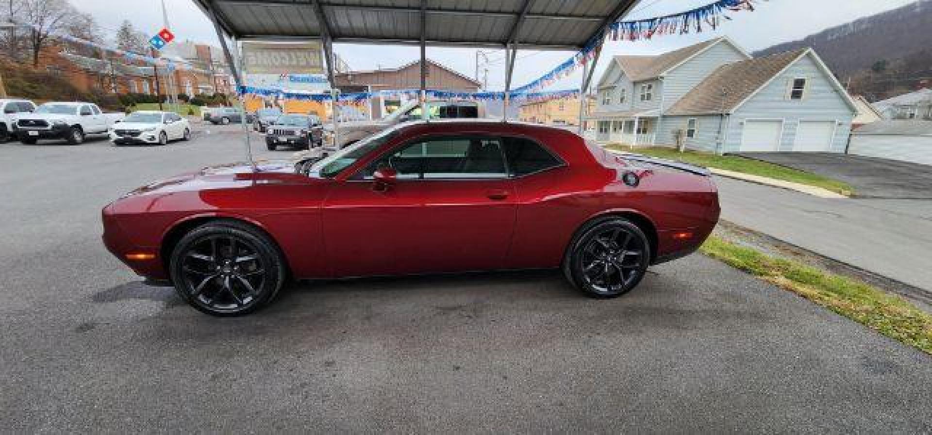 2020 Maroon /Black, cloth Dodge Challenger SXT (2C3CDZAG1LH) with an 3.6L V6 engine, AT transmission, located at 15520 McMullen Hwy SW, Belair, MD, 21502, (301) 729-3700, 39.581375, -78.846451 - FOR A BETTER PRICE CALL PAUL AT 301-268-8150 - Photo#3