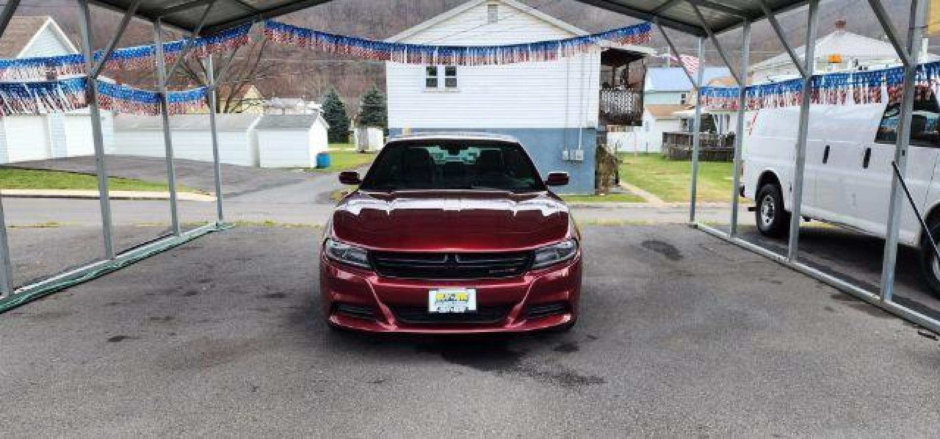 2021 Maroon /Black, premium leather Dodge Charger SXT (2C3CDXBG4MH) with an 3.6L V6 engine, AT transmission, located at 15520 McMullen Hwy SW, Belair, MD, 21502, (301) 729-3700, 39.581375, -78.846451 - FOR A BETTER PRICE CALL PAUL AT 301-268-8150 - Photo#1