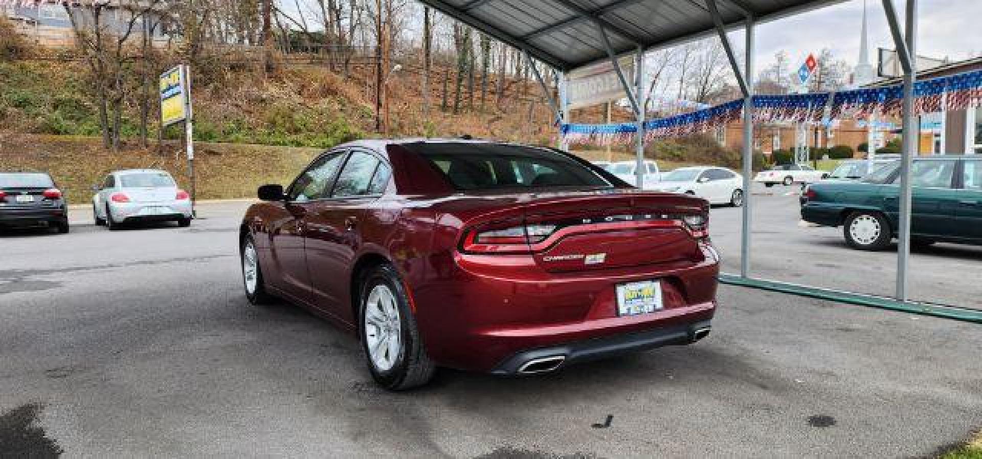 2021 Maroon /Black, premium leather Dodge Charger SXT (2C3CDXBG4MH) with an 3.6L V6 engine, AT transmission, located at 15520 McMullen Hwy SW, Belair, MD, 21502, (301) 729-3700, 39.581375, -78.846451 - FOR A BETTER PRICE CALL PAUL AT 301-268-8150 - Photo#9